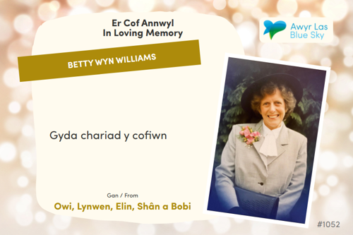 Awyr Las Dedicate a Light - Betty Wyn Williams