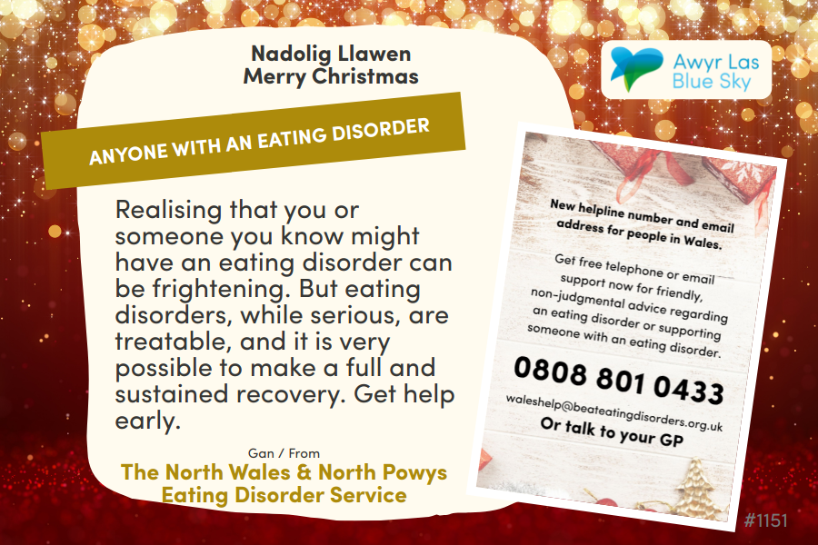 Awyr Las Dedicate a Light - Anyone with an eating disorder