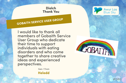 Awyr Las Dedicate a Light - Gobaith Service User Group