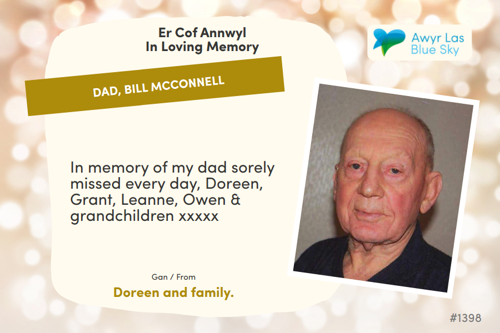 Awyr Las Dedicate a Light - Dad, Bill McConnell