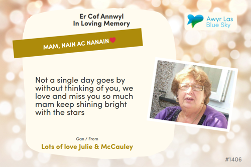 Awyr Las Dedicate a Light - Mam, Nain ac Nanain❤️