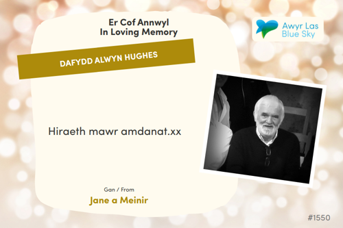 Awyr Las Dedicate a Light - Dafydd Alwyn Hughes
