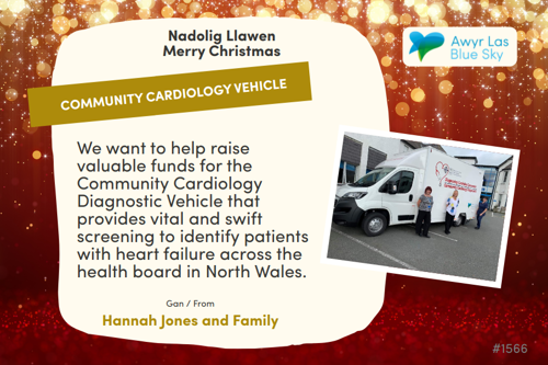 Awyr Las Dedicate a Light - Community Cardiology Vehicle