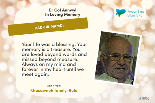 Awyr Las Dedicate a Light - Dad-Dr. Hamdi