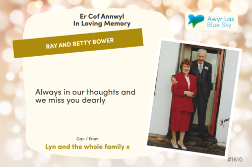 Awyr Las Dedicate a Light - Ray and Betty Bower