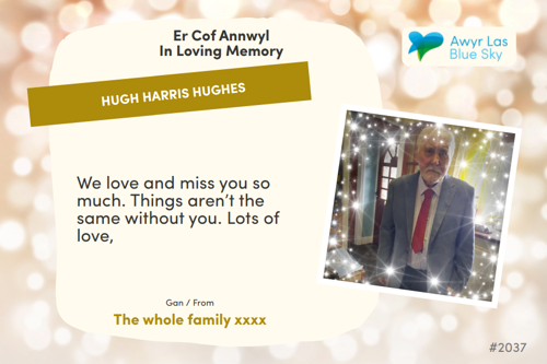 Awyr Las Dedicate a Light - Hugh Harris Hughes
