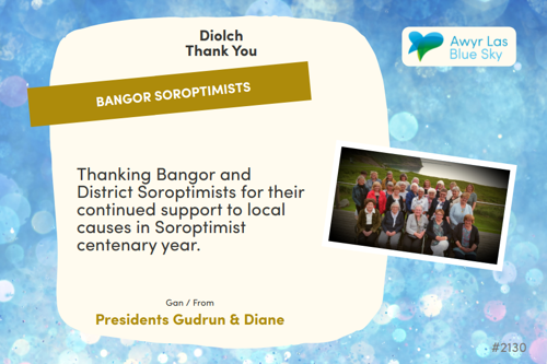 Awyr Las Dedicate a Light - Bangor Soroptimists