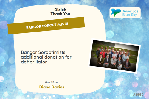 Awyr Las Dedicate a Light - Bangor Soroptimists